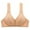 Khaki, variant on qolati Front Buckle Nursing Bras for Women Floral Seamless Stretch Full-Coverages No Underwire Sports Bra Wireless Comfortable Breathable Support T-Shirt Bras