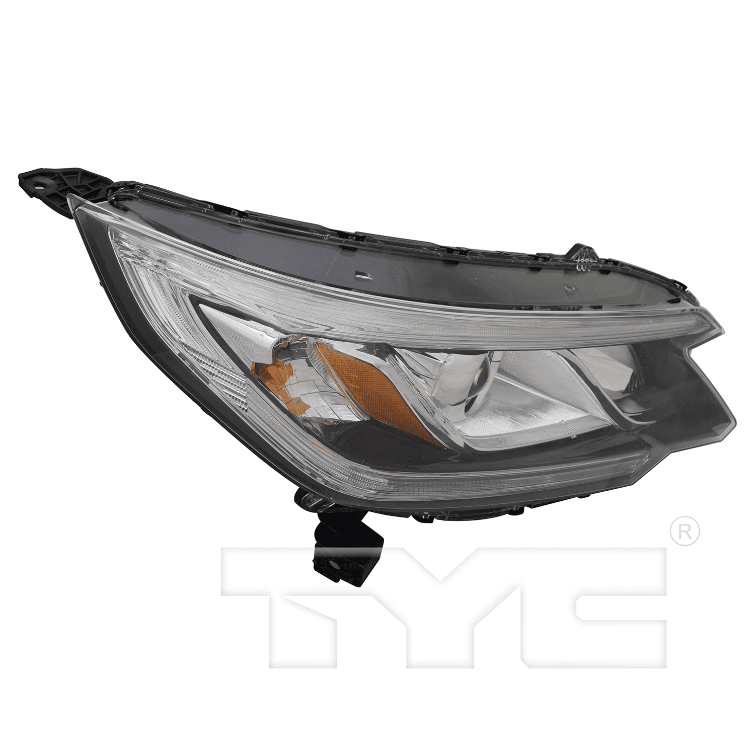 TYC Halogen Headlight Lamp w/LED DRL Right Passenger for 15-16 Honda CR-V Touring Fits 2016 Honda CR-V