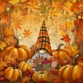 thumbnail image 4 of Fall Shower Curtain, Autumn Pumpkins Thanksgiving Bath Curtain, Farmhouse Maple Leaves on Rustic Wooden Board Bathroom Accessories Buffalo Plaid Gnomes for Bathroom Curtain Liner with Hooks, 72x72IN, 4 of 6