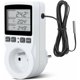 thumbnail image 1 of Zócalo del termostato, Zócalo del temporizador digital, Zócalo programable digital con sensor, Temporizador digital programable, Zócalo del termostato de calefacción para invernadero, acuario - esquí esquí Gafas de esquí, 1 of 5