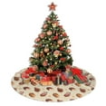 thumbnail image 4 of Christmas Tree Skirt, Chocolate Print No.J912 Soft Plush Christmas Tree Decorations Indoor, Tree Skirts Mat for New Year Halloween Holiday Christmas Party Decor 30", 4 of 6
