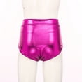 thumbnail image 5 of TTAO Shiny Metallic Booty Shorts Music Festival Rave Dance Pants Bottoms for Women Hot Pink L, 5 of 7