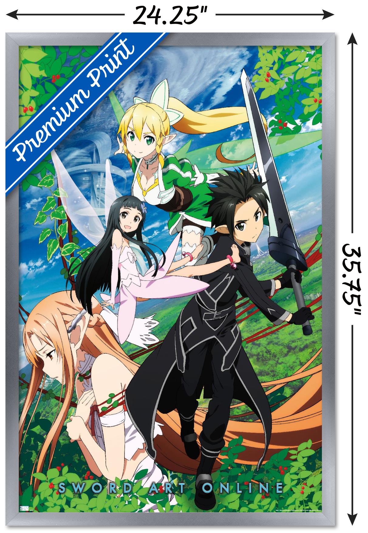 Sword Art Online - Key Art 3 Wall Poster, 22.375" x 34" Framed
