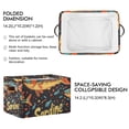 thumbnail image 2 of Yayeee Canvas Storage Basket with Handles for Shelves Fabric Bins Closet Organizer, Black Sardines Pattern, 2 of 8