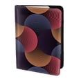 thumbnail image 2 of Pofeuu Circular Stripes Print Travel Document Organizer Passport Holder Men Women for Family (6.5 in x 4.5 in),Wallet Holder Credit Card Clutch Bag Case, 2 of 5
