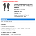 thumbnail image 2 of Front Air Suspension Strut Set of 2 - Compatible with 1993 - 1998 Lincoln Mark VIII 1994 1995 1996 1997, 2 of 2