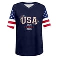 thumbnail image 3 of LINGLANG Fourth of July Shirts for Women, Patriotic American Flag V Neck T Shirt Summer Casual July 4th USA 250th Anniversary Graphic Tee Tops, 3 of 3