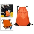 thumbnail image 2 of Travel Nylon Drawstring Bag Sack Beach Gym Backpack Shoes unisex school Bags Orange, 2 of 9
