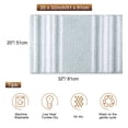 thumbnail image 7 of REGALWOVEN Chenille Bathroom Rug Extra Soft Fluffy, Striped Bath Mat Shaggy Rugs Super Absorbent Area Rugs Light Cyan 20"x32", 7 of 7