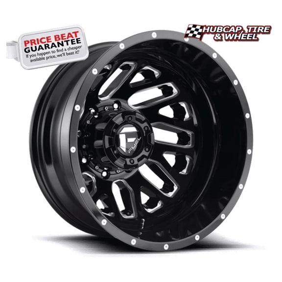 FUEL 1PC D581 Triton 22" Inch 8x210 4 Wheels Rims 22x8.25-221mm Black Milled