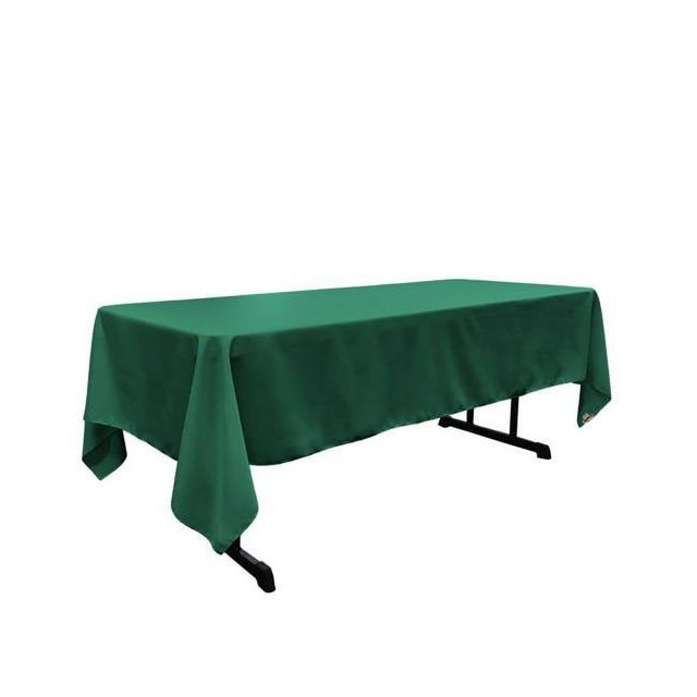 LA Linen TCpop60x108-TealP43 Nappe Rectangulaire en Polyester Popeline, Turquoise - 60 x 108 Po.