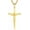 Gold Color, variant on FANCIME Crucifix Cross Necklace Polished Crucifix Necklace Sterling Silver Fine Jewelry Gifts for Him Men, Strong Stainless Steel Box Chain Length 24 Inch
