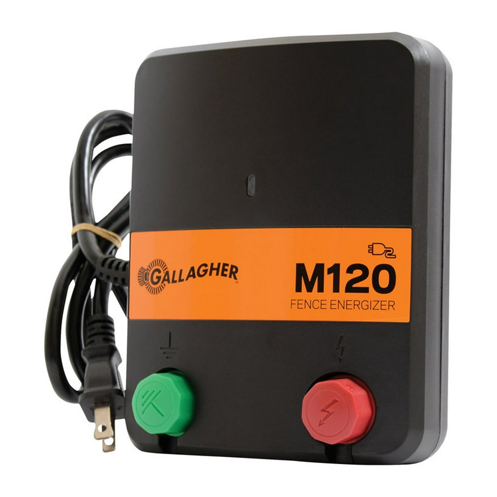 Gallagher M120 110 volt Electric Fence Energizer 15 mi. Black/Orange