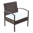 thumbnail image 5 of vidaXL 4 Piece Garden Lounge Set with Cushions Poly Rattan Brown, 5 of 5