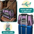 thumbnail image 6 of PetAmi Airline Approved Pet Carrier for Cat, Soft Sided Dog Carrier for Small Dog, Cat Travel Supply Accessories Indoor Cat, Ventilated Pet Carrying Bag Medium Large Kitten Puppy, Small Heather Purple, 6 of 7