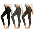 5Pack Women's Premium Style HighWaist FleeceLined Leggings (Plus
