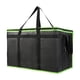 thumbnail image 5 of Bolsa térmica para entrega de pizza, bolsa aislante para comestibles, asa de transporte reforzada, bolsas térmicas para pizza para el hogar, viajes al negro y verde, 5 of 8