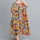 thumbnail image 5 of Nuevo vestido de lino de algodón para mujer de moda con cuello en O bolsillos de manga corta con est Abody 6, 5 of 7