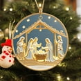 thumbnail image 5 of Christmas 3D Birth Blessing Acrylic Pendant, Stereoscopic Jesus Hanging Ornament, Religious Car & Home Decor for Holiday Memorial and Faith-inspired Gifts, 3.14in/8cm, D, 5 of 6
