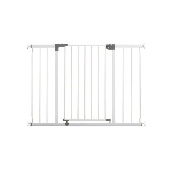 Puerta de seguridad Liberty Extra ancha Blanca de metal Dreambaby, 99 a 106 cm de ancho y 76 cm de altura