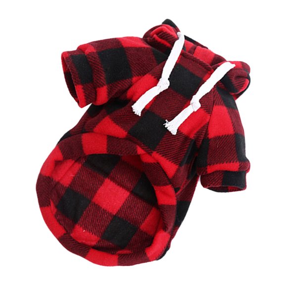Mobutofu 1Set Black Polyester Christmas Pet Costume for Dogs Featuring a Grid Pattern for a Merry Celebration