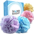 thumbnail image 1 of Juego de esponjas de baño Loofah, ramo de 60 g, puf (paquete de 4), 1 of 8