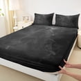 thumbnail image 4 of Feelyou Halloween Ghost Queen Sheets, Western Horror Goth Queen Sheet Sets, Gray, 4-Piece, 1 Flat Sheet, 1 Fitted Sheet and 2 Pillowcases, 4 of 5