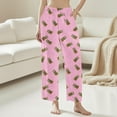 thumbnail image 2 of Puyaiuu Women's Christmas Plush Pajama Pants with Pockets, Soft Fleece Pants Holiday Print Gift, 2 of 6