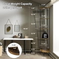 thumbnail image 2 of 5 Tier Corner Shelf, Industrial 65" Tall Corner Shelf Stand with Rustic Display Rack, Corner Bookshelf Bookcase Plant Stand for Living Room, Bedroom, Bathroom, Kitchen, Office (Brown), 2 of 8