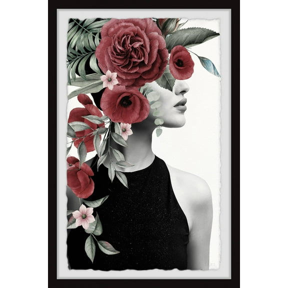 Parvez Taj Red Blooms Framed Wall Art