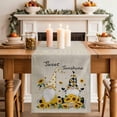 thumbnail image 2 of Table Runner 120 Inches Long for Kitchen Dining, Yellow Sunflower Dresser Scarf Farmhouse, Dining Table Decorations for Wedding/Parties, Gnomes Elegant Pastoral Vintage Art Rustic 13 x 120 In, 2 of 8