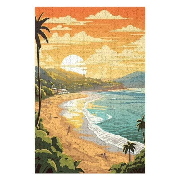 Puzzles for Adults 300 Pieces - Natural Landscape Costa Rica Challenging Jigsaw Puzzle, Daring to Try, Family Entertainment Interactive Fun Jigsaw Puzzle Gifts