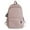 Pink, variant on pdqouc Lightweight Casual School Backpack for School Travel Hiking Solid Color Multi-pocket Bookbags with Pendant Durable Daily Soft Outdoor Bags