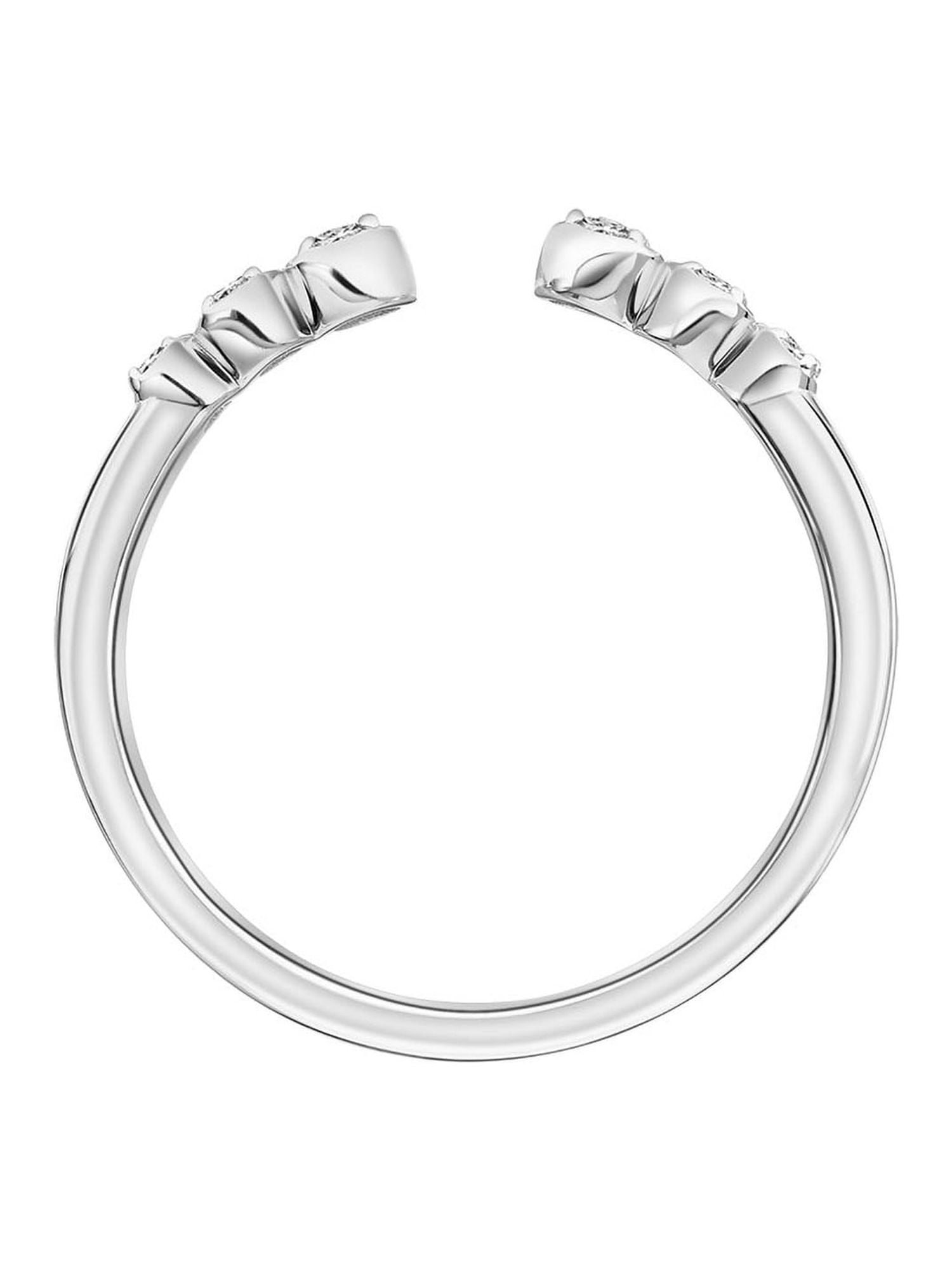 Keepsake 1/10 Carat T.W. Diamond Open Stacking Ring in Sterling Silver