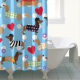 thumbnail image 3 of Colorful Funny Dachshund Shower Curtain 72"x84" ,Bathroom Decorative Shower Curtains Set with 12 Hooks,Modern Waterproof Washable Shower Curtain, 3 of 4
