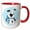 Red/White, variant on 3drose, Good Boy Cute Black and White Puppy with Blue in Crayon for Kids, 15oz Mug