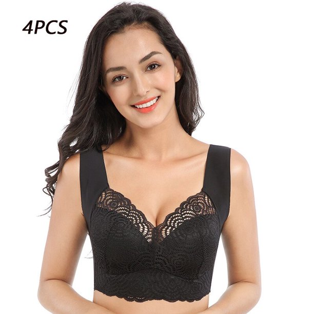 Lencería sin costuras para mujer, ropa interior de talla grande, sujetador de realce, lencería Sexy ultrafina, 1/2/3/4 Uds.
