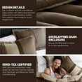 thumbnail image 6 of Regency Heights Full/Queen Comforter Set Brown, 3 Pieces Faux Suede Comforters Full/Queen Size, Pieced Bedding Comforters Sets, Cozy Comforter Bed Set, Machine Washable, 6 of 8