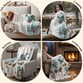 thumbnail image 6 of Retro Mallow Flowers Throw Blanket for Couch, Soft Lightweight Flannel Fleece Blanket, Spring Floral Butterfly Elegant Microfiber Plush All Season Decorative Blankets Gifts for Sofa Bed 50"x60", 6 of 9