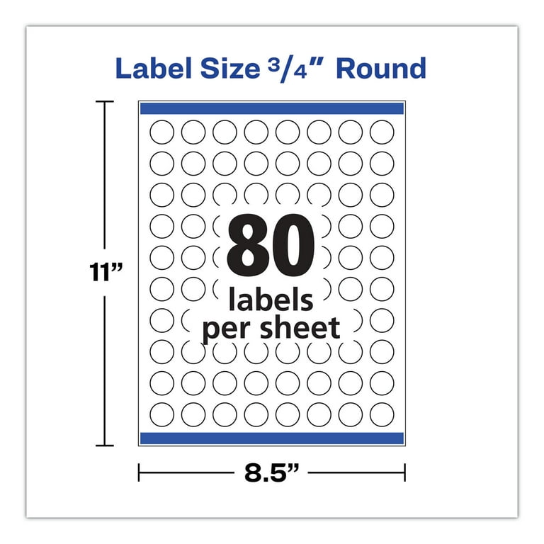 Printable Self-Adhesive Permanent ID Labels w/Sure Feed, 0.75 Printable Self-Adhesive Permanent ID Labels w/Sure Feed, 0.75