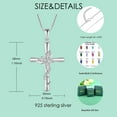 thumbnail image 6 of Blaniy Butterfly and Cross Necklace 925 Sterling Silver Cubic Zirconia Jewelry Gifts for Women, 6 of 7