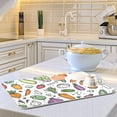 thumbnail image 6 of Yayeee Dish Drying Mat for Kitchen Counter 16"x18" Microfiber Absorbent Pad, Purple Vegetables Pattern, 6 of 7