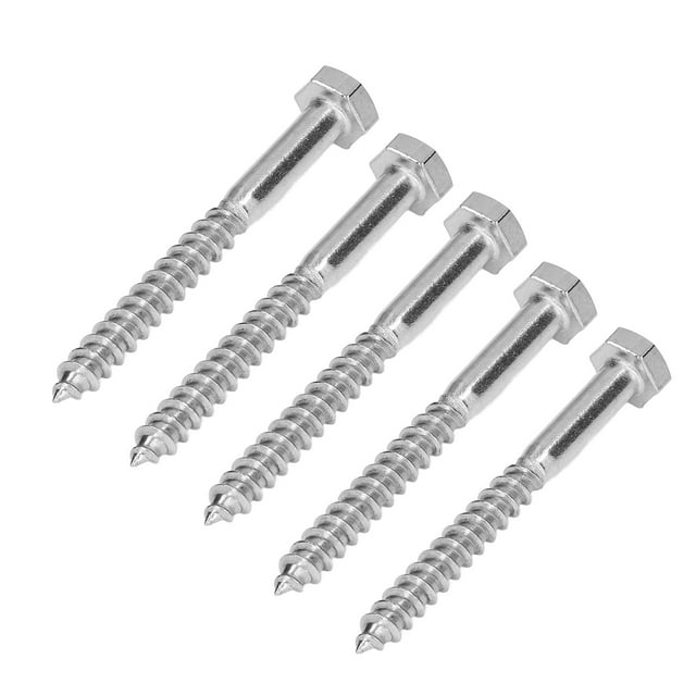 Vis Auto-Taraudeuse en Bois, Vis Hexagonales Résistantes à la Corrosion, Nettes et Durables 25 Pcs pour Menuiserie M6x60MM