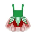 thumbnail image 6 of iiniim Girls Christmas Ballet Dance Dress Leotard Mrs Santa Elf Costume for Performance Green 8, 6 of 7