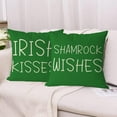 thumbnail image 3 of St Patricks Day Pillow Covers 18x18 Inch Set of 4 Irish Kisses Throw Pillowcase Hat Shamrock Wishes Home Sofa Pillowcase Happy St. Patrick''s Day Farmhouse Decoration Cushion Cases, 3 of 6