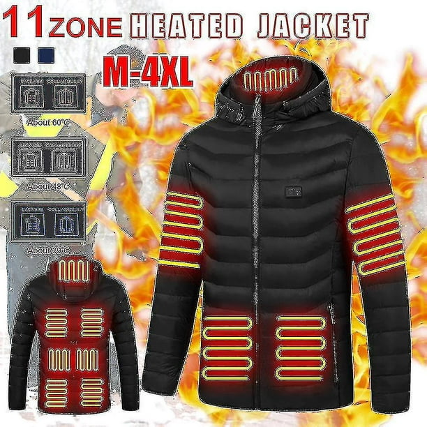 11 Areas Heated Jacket Usb Men's Women's Winter Outdoor Electric