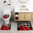thumbnail image 2 of Balems 1/3/4 Pieces Set Shower Curtain Carpet Floor Mat 3D Printed Bathroom Base Toilet Mat Home Decor, 2 of 2