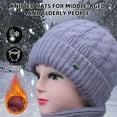 thumbnail image 4 of QHUDLV Knitted Woolen Hats for Middle-aged and Elderly People Winter Warm for Wome GX, 4 of 9