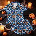 thumbnail image 4 of SwiftWear Women's Halloween Pajamas Set Collared Button Down Sleepwear Cute Pjs 2Piecec Lounge Shorts Set Soft Homewear, 4 of 8