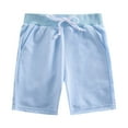thumbnail image 4 of Gubotare Boys Athletic Shorts Toddler Boys Shorts Boys Cotton Shorts with Drawstring Toddler Kids Clothes Elastic Waist 6T 7T (Sky Blue,6-7 Years）, 4 of 4